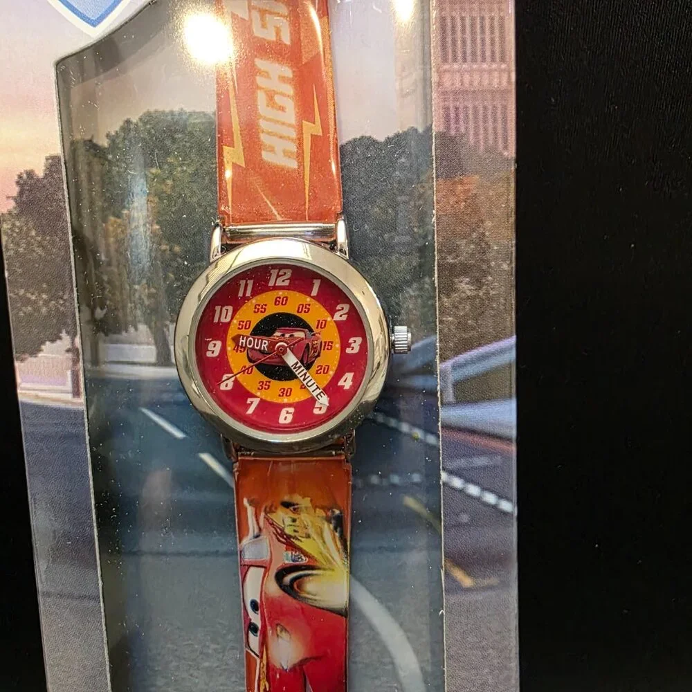Unisex Disney Cars lightning mcqueen Watch Wristwatch analog Watch-New!